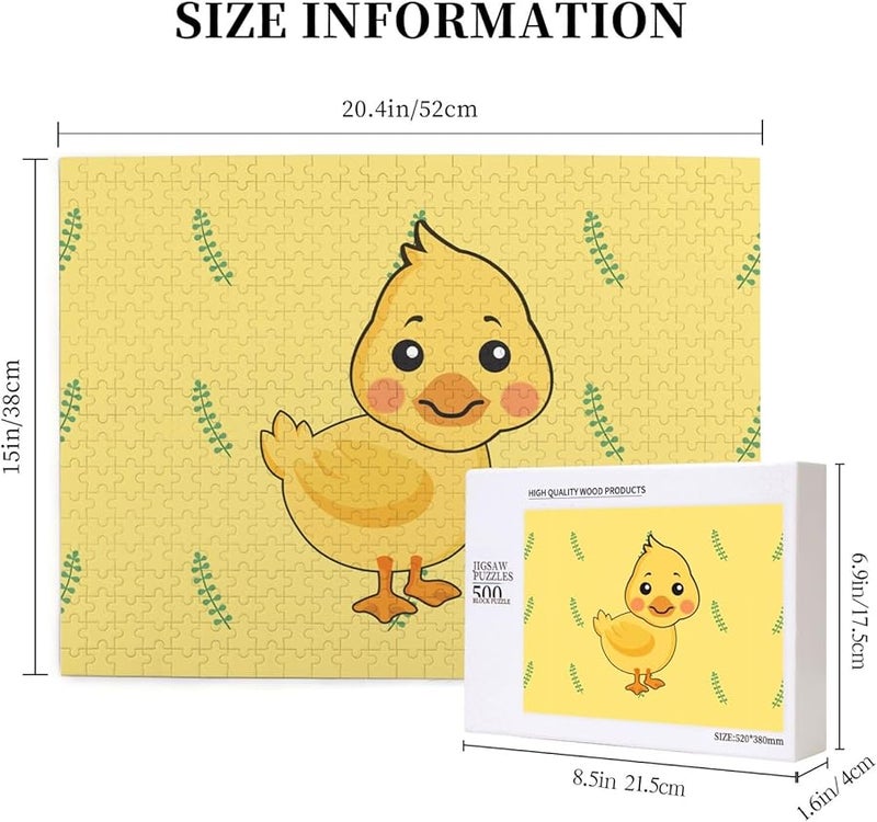 لغز بازل كرتون بطة فايا 500 قطعة للكبار ديكور منزلي هدية 20.4 × 15 - Image 4